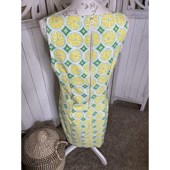 Sail to Sable STS Lemon Print Summer Sleeveless Shift Dress Women's Size Medium - Picture 2 of 7